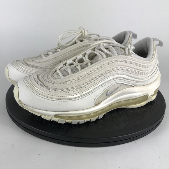 Nike Air Max 97 Triple White Athletic Running Shoes 921733-100 Women’s Size 8.5 - Picture 1 of 12